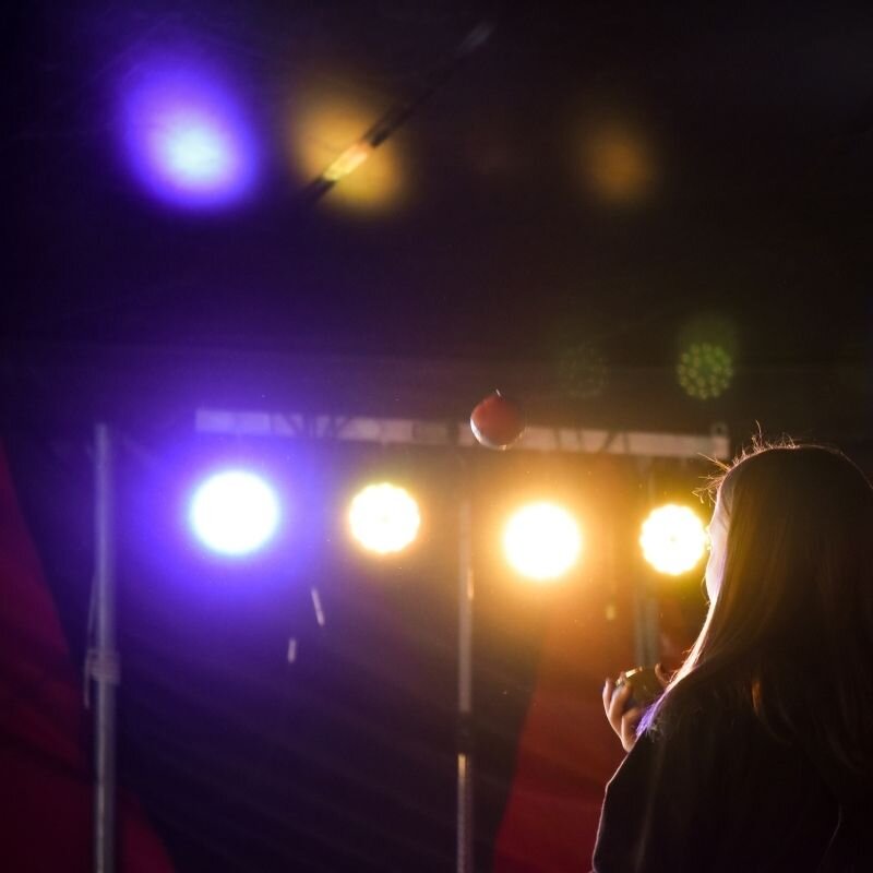 Lichter beim Jonglieren