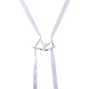 Aerial Silk Halskette - silberner Anhänger + lila Vertikaltuch