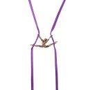 Aerial Silk Halskette - goldener Anh&auml;nger + lila...