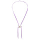 Aerial Silk Necklace - Silver Pendant  + Lila Silk