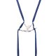 Aerial Silk Halskette - silberner Anhänger + blaues Vertikaltuch
