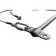 Trapeze bar / spreader for aerial artistry, stainless steel 2- double points 55 cm (L 44 cm)
