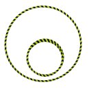 Faltbarer Hoop-Reifen (90cm) schwarz / UV gelb