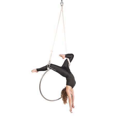 1 cotton rope for aerial artistic with 3 carabiners pear - Ypsilon 1 m