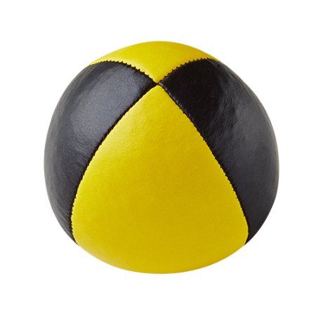 Jonglierball Henrys Beanbag Premium, glatt, 85 g, 58 mm (klein) schwarz-gelb
