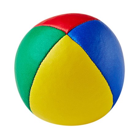 Jonglierball Henrys Beanbag Premium, glatt, 85 g, 58 mm (klein) grün-rot-blau-gelb