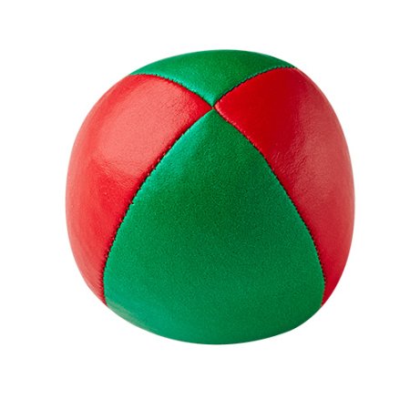 Jonglierball Henrys Beanbag Premium, glatt, 85 g, 58 mm (klein) rot-grün