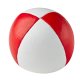 Jonglierball Henrys Beanbag Premium, glatt, 125 g, 67 mm (mittel) weiß-rot