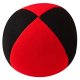Jonglierball Henrys Beanbag Premium, velours, 125 g, 67 mm (medium) black-red