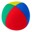 Jonglierball Henrys Beanbag Premium, velours, 125 g, 67 mm (medium) green-red-blue-yellow