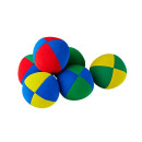 Jonglierball Henrys Beanbag Premium, velours, 125 g, 67 mm (medium) green-red-blue-yellow
