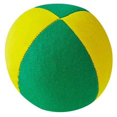 Jonglierball Henrys Beanbag Premium, velours, 125 g, 67 mm (mittel) grün-gelb