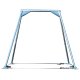 Mobile frame / A-frame small for aerial artistry 2,02  m silver galvanized
