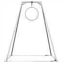 Mobiles Gestell/ A-Frame klein für Luftartistik 2,99 m silbern verzinkt