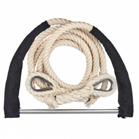 Single-Trapeze 60 cm (up to 1,84 m body height) 2,5 m black Cotton - white 24mm
