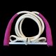 Single-Trapeze 60 cm (up to 1,84 m body height) 2,5 m black Cotton - white 24mm