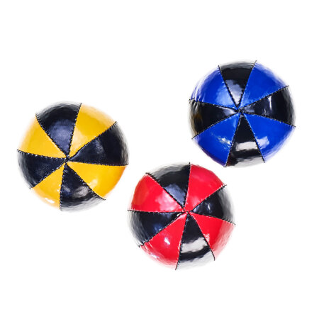 Jonglierball Set Acrobat Ø 67mm, 120 Gramm schwarz/rot, schwarz/gelb, schwarz/blau