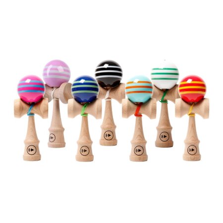 Kendama Play Pro II K Original - striped gray-yellow