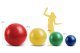 Laufkugel Unicycle Ø60CM, 14 kg rot mit Glitzer