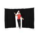 Circus curtain - Flex Combo with entrance black-black