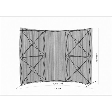 Circus curtain - Flex Combo with entrance black-royal blue