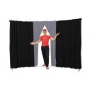 Circus curtain - Flex Combo with entrance black-silver grey