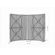 Circus curtain - Flex Combo with entrance black-silver grey