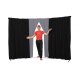 Circus curtain - Flex Combo with entrance black-silver grey