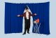 Circus curtain - Flex Combo with entrance black-glitter