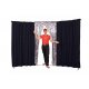 Circus curtain - Flex Combo with entrance dark blue-glitter