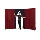 Circus curtain - Flex Combo with entrance burgundy-black