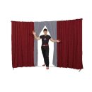 Circus curtain - Flex Combo with entrance burgundy-silver grey