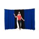 Circus curtain - Flex Combo with entrance royal blue-dark blue