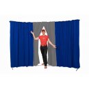 Circus curtain - Flex Combo with entrance royal blue-silver grey