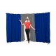 Circus curtain - Flex Combo with entrance royal blue-silver grey