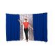 Circus curtain - Flex Combo with entrance royal blue-glitter