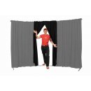 Circus curtain - Flex Combo with entrance silver grey-black