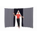 Circus curtain - Flex Combo with entrance silver grey-dark blue