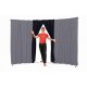 Circus curtain - Flex Combo with entrance silver grey-dark blue
