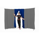 Circus curtain - Flex Combo with entrance silver grey-royal blue