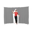 Circus curtain - Flex Combo with entrance silver grey-silver grey