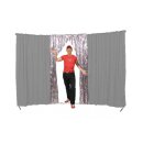 Circus curtain - Flex Combo with entrance silver grey-glitter