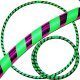 Hoop Reifen von FlamesNGames - Ultra Grip Travel Hoop für Erwachsene, 100cm Glitzer Lila/Grün