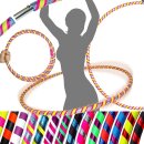 Hoop by FlamesNGames - Adult Travel Hoop, 100cm Glitter silver/pink