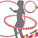 Hoop Reifen von FlamesNGames - Ultra Grip Travel Hoop für Erwachsene, 100cm Gelb/Pink