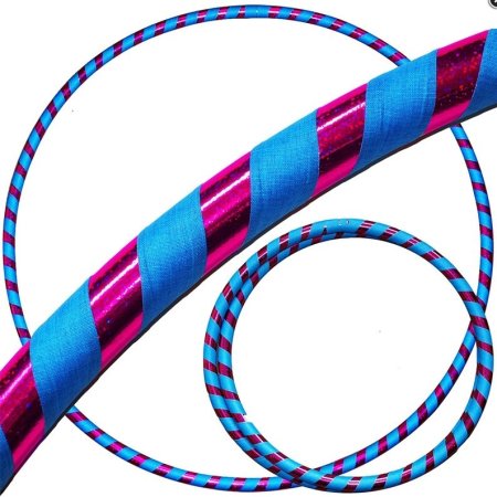 Hoop by FlamesNGames - Kid’s Travel Hoop (Ultra-Grip), 85 cm Glitter purple/blue