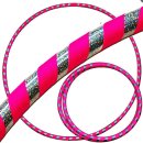 Hoop Reifen von FlamesNGames - Ultra Grip Travel Hoop für Kinder, 85cm Glitzer Silber/Pink