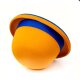 Juggling bowler hat Juggle Dream orange hat and blue ribbon outside 57