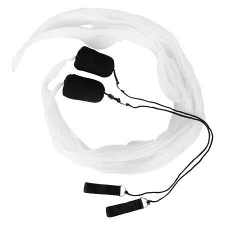 Circus Budget Poi - Small Scarf Spiral Poi Set (178 cm) | Playful Juggling for Kid white