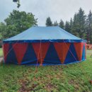 Circus tent - SchenkSpass lightweight tent with fixed poles 2-master 7.5 m x 11 m oval